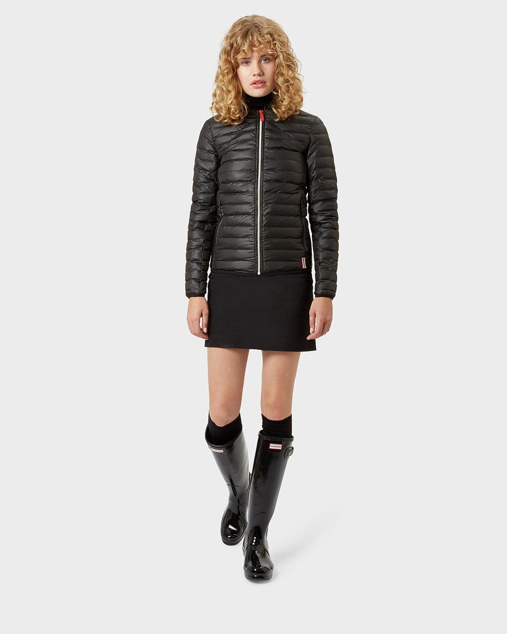 Hunter Uzun Yağmur Çizmeleri Bayan Siyah - Original Gloss - Türkiye GO1075826